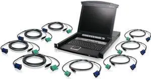 IOGEAR GCL1808KITUTAA 8PORT 17IN LCD COMBO KVM SWITCH
