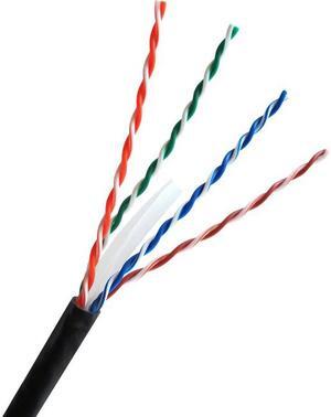 1000FT CAT6 BLACK SOLID UTP