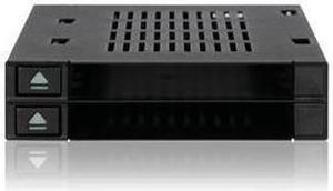 Icy Dock MB522SP-B | Dual 2X 2.5 SSD & HDD Dock Tool-Less Hot-Swap SATA / SAS Mobile Rack Enclosure for 3.5 Bay | flexiDock Series