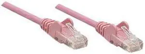 Intellinet Network Cable, Cat5e, UTP, RJ45 Male / RJ45 Male, 1.0 m (3 ft.), Pink