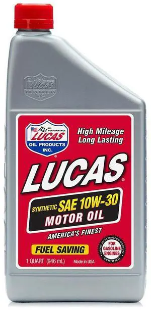 Lucas 10050 Motor Oil Synthetic 10W30 6 Quarts