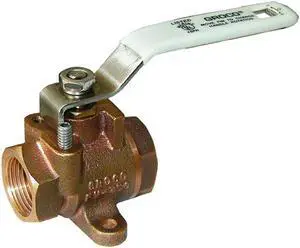 GROCO 3/4" NPT Bronze Inline Fuel Valve