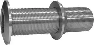GROCO 1 1/4 SS EXTRA LONG THRU-HULL FITTING WITH NUT