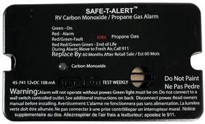 SAFE T COMBO CARBON MONOXIDE PROPANE ALARM BLACK SURFACE MT