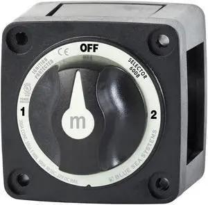 Blue Sea 6008200 m-Series Selector 3 Position Battery Switch - Black