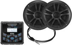 Marine Stereo Package, Square, AM/FM/MP3