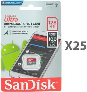 SanDisk Kit of Qty 25 x Sandisk mSDXC 128GB SDSQUAR-128G-GN6MN Card