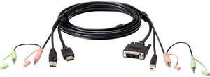 Aten 1.8M USB HDMI to DVI-D KVM Cable with Audio