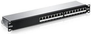 TRENDnet TC-P16C6AS (V1.0R) 16-Port Cat6A Shielded 1U Patch Panel TRENDnet TC-P16C6AS (V1.0R) 16-Port Cat6A Shielded 1U Patch Panel