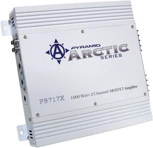 Pyramid Car Audio PB717X Arctic Series 2-Channel Bridgeable Class AB Amp (1,000 Watts)