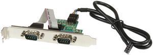 StarTech.com 24in Internal USB Motherboard Header to 2 Port Serial RS232 Adapter