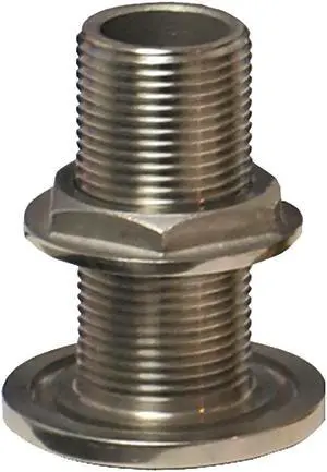 GROCO 1/2" NPS NPT Combo Stainless Steel Thru-Hull Fitting w/Nut