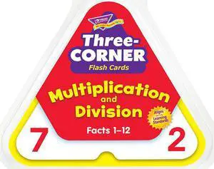 TREND Multiplication/Division Three-Corner Flash Cards, 8 & Up, 48/Pack