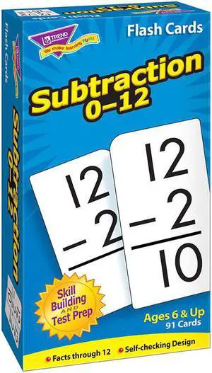 Trend Skill Drill Flash Cards, 3 X 6, Subtraction T53103