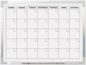 Aluminum Magnetic Calendar Bd 18x24 Framed