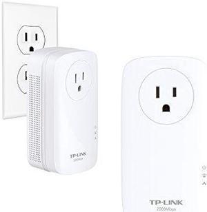 TP-Link AV2000 Ethernet 2-Port GHz Passthrough Powerline Kit, 2 Pack