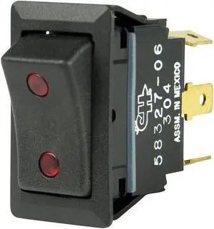 BEP SPDT Rocker Switch - 2-LEDs - 12V/24V - ON/OFF/ON