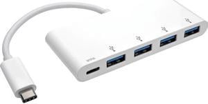Tripp Lite 4-Port USB 3.1 USB-C to USB-A Hub w/ USB-C Charging Port 5 Gbps (U460-004-4A-C)