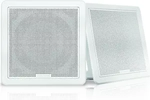 FUSION FM-F65SW 6.5 WHITE SQUARE FLUSH MOUNT SPEAKERS
