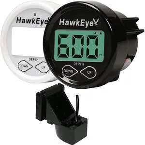 HawkEye In Dash Depth Finder  With Transom/In-Hull Depth Finder