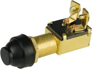 BEP 2-Position SPST Push Button Switch - OFF/(ON)
