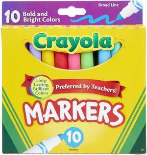Crayola Broad Line Markers-Assorted Colors 10/Pkg