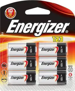 Energizer EL123BP6ENE 3V General Purpose Battery Energizer EL123BP6ENE 3V General Purpose Battery