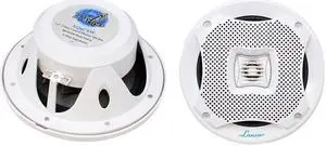 LANZAR AQ6CXW Lanzar Marine 6.5â€ 2-Way Speakers (White)