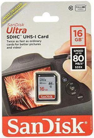 SanDisk Ultra 16 GB Class 10/UHS-I SDHC SDSDUNC016GAN6IN