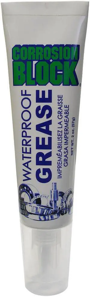Corrosion Block High Performance Waterproof Grease - 2oz Tube - Non-Hazmat, Non-Flammable & Non-Toxic