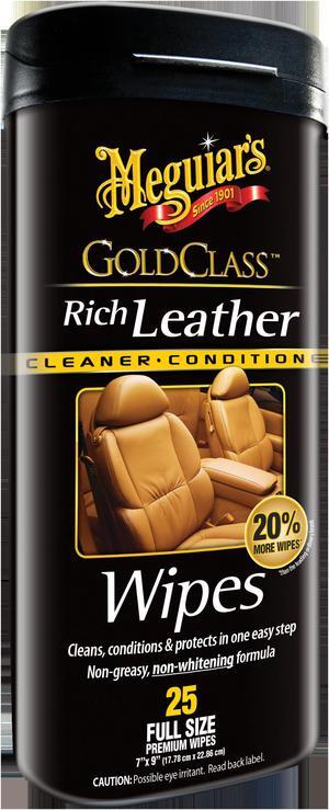 MEGUIAR'S GOLD CLASS RICH LEATHER WIPES