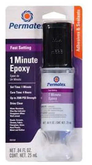 Permatex 84160 .84 Oz Permapoxy 1 Minute Dual Syringe General Purpose Epoxy