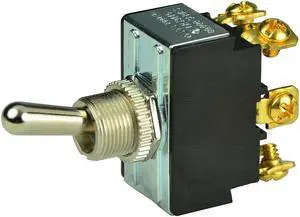 BEP DPDT Chrome Plated Toggle Switch - ON/OFF/ON