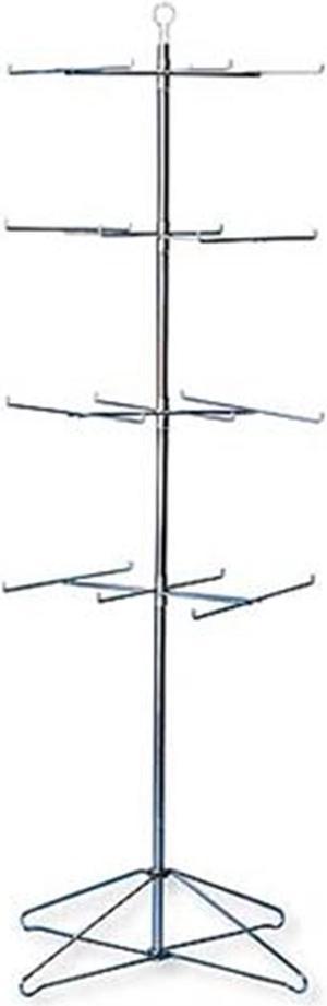 Retail Display Hanging Floor Spinner Rack - 4-Tier Wire 63½”H