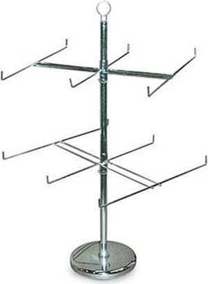 Retail Store Display Hanging Counter Top Spinner Rack - 2-Tier Wire 25”H