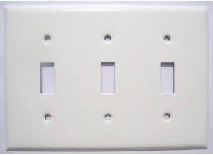 Mulberry 86073 3-Gang Toggle Light Switch Wall Plate, Standard Size Cover, Painted Steel, White Mulberry 86073 3-Gang Toggle Light Switch Wall Plate, Standard Size Cover, Painted Steel, White