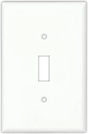 Cooper PJ1W White Mid-Size Unbreakable Single Gang Toggle Light Switch Wall Plate Cooper PJ1W White Mid-Size Unbreakable Single Gang Toggle Light Switch Wall Plate