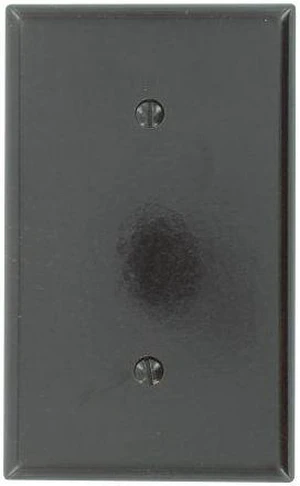 Leviton 1-Gang Blank Wallplate, Strap Mount, Standard Size Cover, Thermoset Plastic, 85019, Brown Leviton 1-Gang Blank Wallplate, Strap Mount, Standard Size Cover, Thermoset Plastic, 85019, Brown