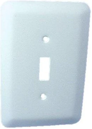 Leviton 89301-WH Jumbo Metal Toggle Switch Cover, 1-Gang Switchplate, White Leviton 89301-WH Jumbo Metal Toggle Switch Cover, 1-Gang Switchplate, White