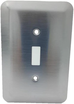 Leviton 1-Gang Metal Toggle Switch Wallplate, Oversize Switchplate, 89301-SSS, Satin Chrome Leviton 1-Gang Metal Toggle Switch Wallplate, Oversize Switchplate, 89301-SSS, Satin Chrome