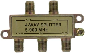 Leviton 900 MHz Leviton 4-Way Video Distribution Splitter 40987-4 Leviton 900 MHz Leviton 4-Way Video Distribution Splitter 40987-4
