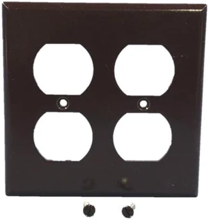 Cooper Wiring Devices 2150B 2-Gang Duplex Receptacle Wall Plate, Standard Size, Thermoset Plastic, Brown Cooper Wiring Devices 2150B 2-Gang Duplex Receptacle Wall Plate, Standard Size, Thermoset Plastic, Brown