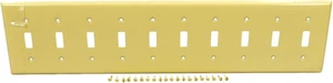 Leviton S604-I Ivory Painted Metal Ten Gang Toggle Light Switch Wall Plate Leviton S604-I Ivory Painted Metal Ten Gang Toggle Light Switch Wall Plate