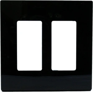 Leviton Black 2-Gang Midway Size Decora Screwless Wallplate Cover GFCI GFI SJ262-SE Leviton Black 2-Gang Midway Size Decora Screwless Wallplate Cover GFCI GFI SJ262-SE