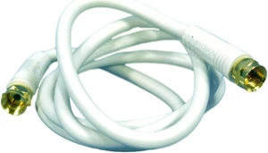 White 3 Ft Coaxial Video Cable w/ GOLD PLUG Ends F-Type RG59 C5851-3GW White 3 Ft Coaxial Video Cable w/ GOLD PLUG Ends F-Type RG59 C5851-3GW
