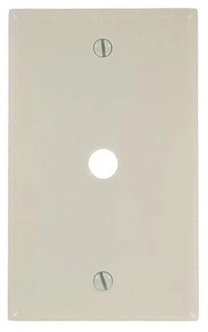 Leviton 78013 Light Almond Single Gang .406" Cable Wall Plate Leviton 78013 Light Almond Single Gang .406" Cable Wall Plate
