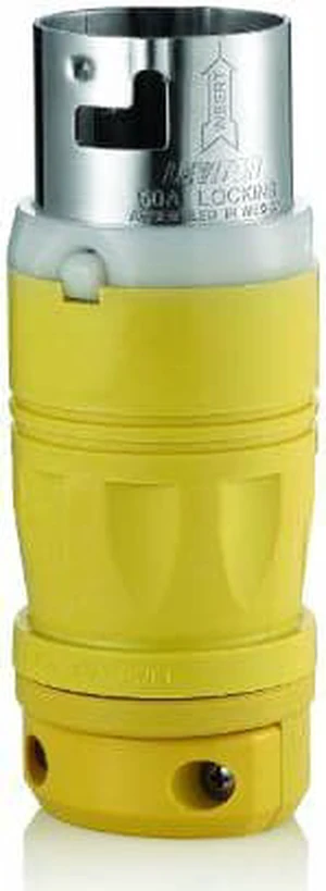 Leviton Marine Plug Twist Turn Lock NON-NEMA 125V 50A Corrosion Resistant 6361CR Leviton Marine Plug Twist Turn Lock NON-NEMA 125V 50A Corrosion Resistant 6361CR