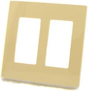 Leviton 80309-I 2-Gang Decora Wallplate Screwless, Ivory Leviton 80309-I 2-Gang Decora Wallplate Screwless, Ivory