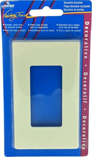 Leviton 80301-A 1-Gang Decora Wallplate Screwless, Almond Leviton 80301-A 1-Gang Decora Wallplate Screwless, Almond