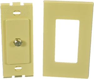 Leviton 80381-I 1-Gang Decora Wallplate Screwless, Ivory Leviton 80381-I 1-Gang Decora Wallplate Screwless, Ivory